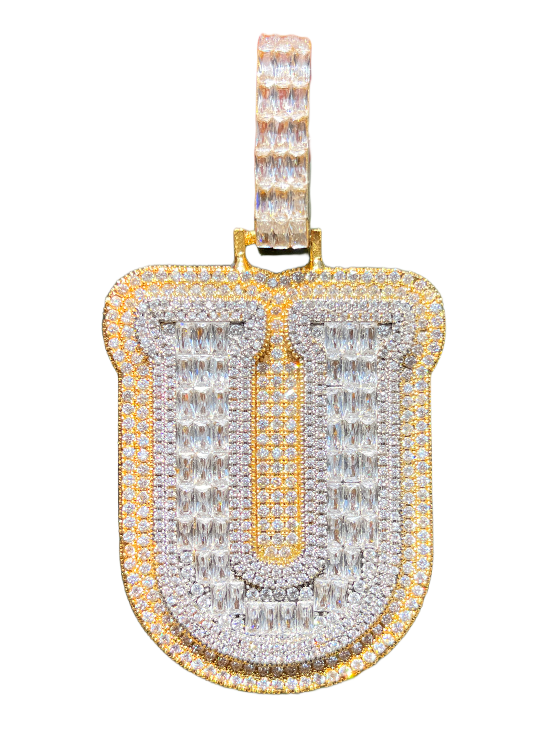 XL Baguette Letter Pendant (A-Z)