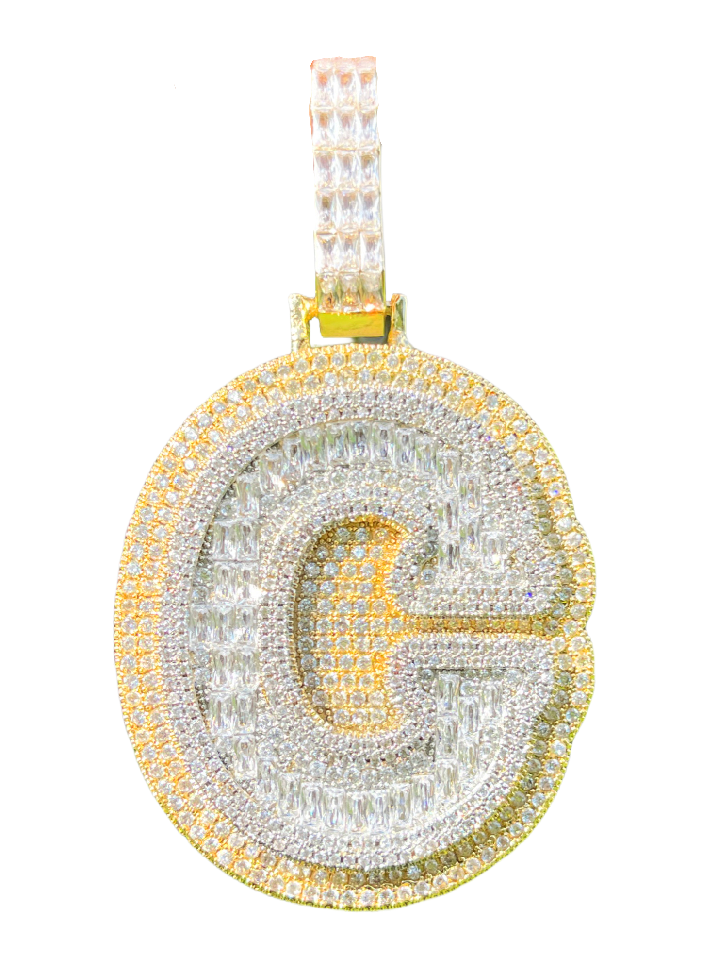 XL Baguette Letter Pendant (A-Z)