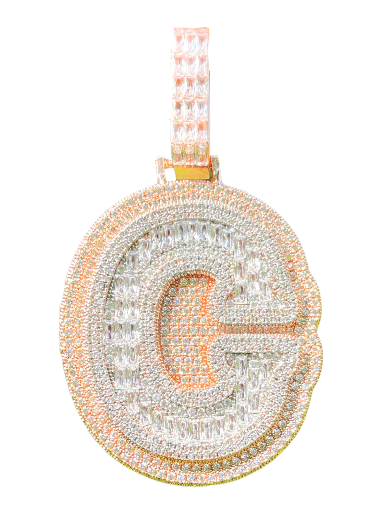 XL Baguette Letter Pendant (A-Z)