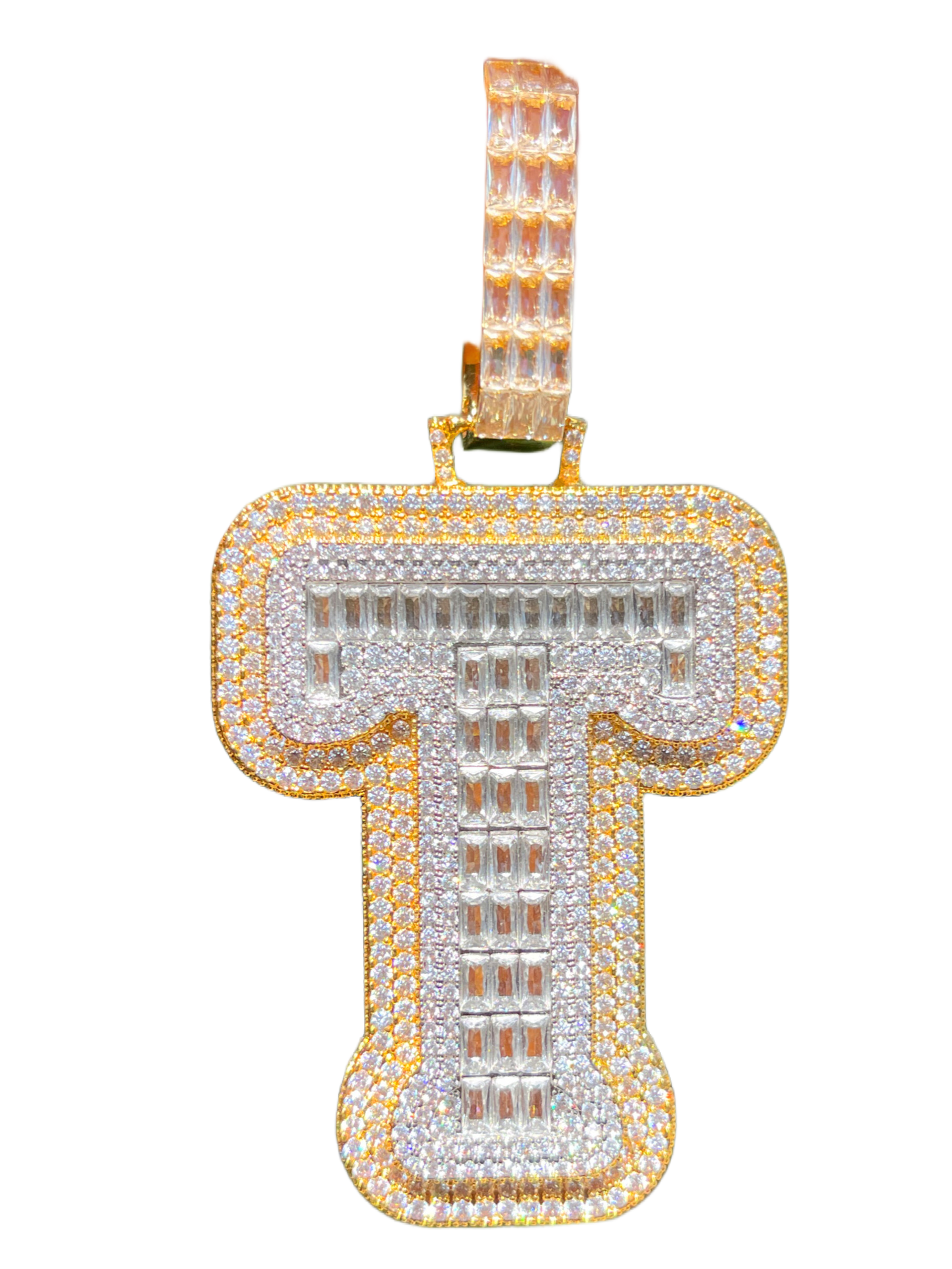 XL Baguette Letter Pendant (A-Z)