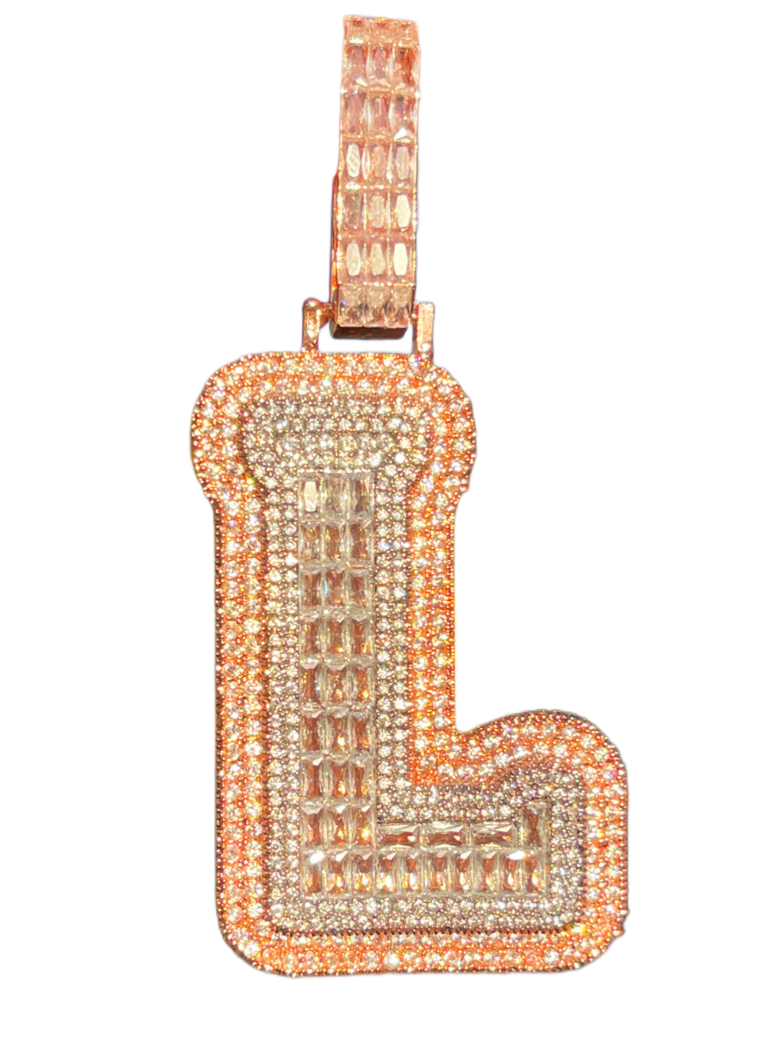 XL Baguette Letter Pendant (A-Z)