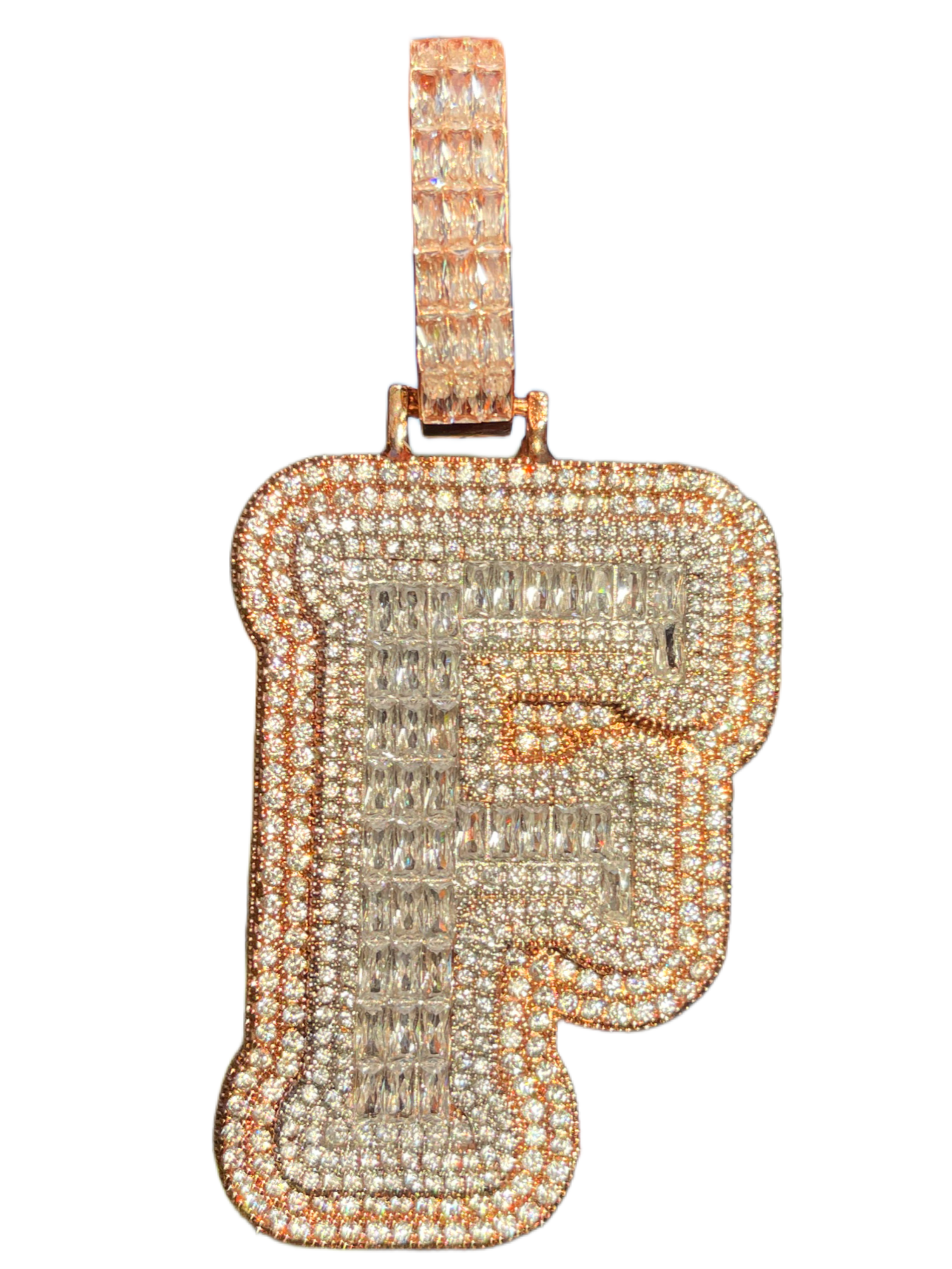 XL Baguette Letter Pendant (A-Z)