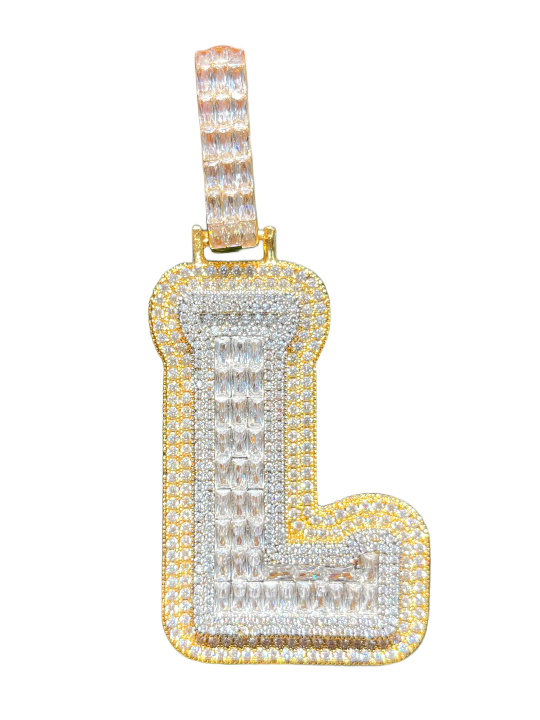 XL Baguette Letter Pendant (A-Z)