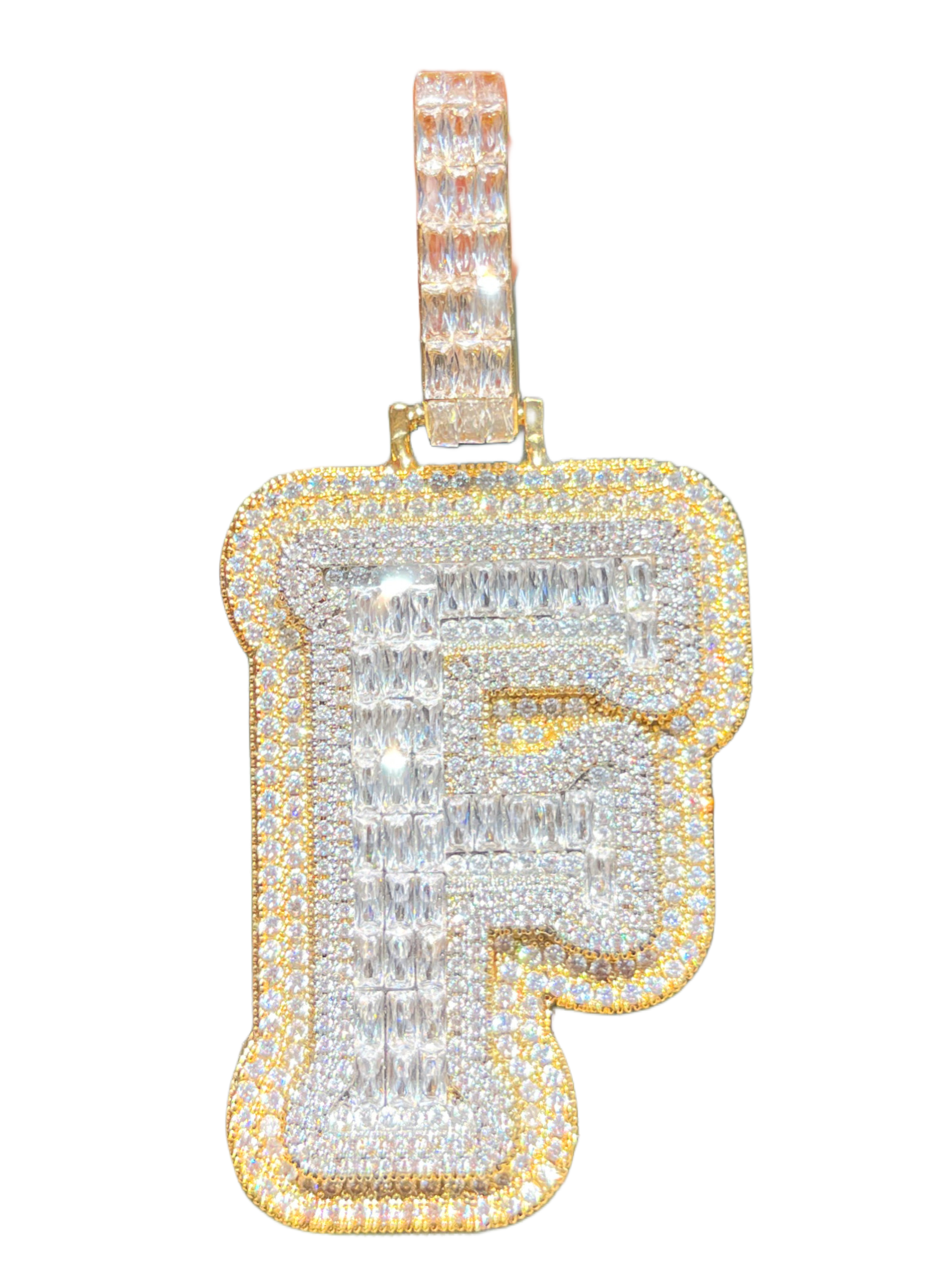 XL Baguette Letter Pendant (A-Z)