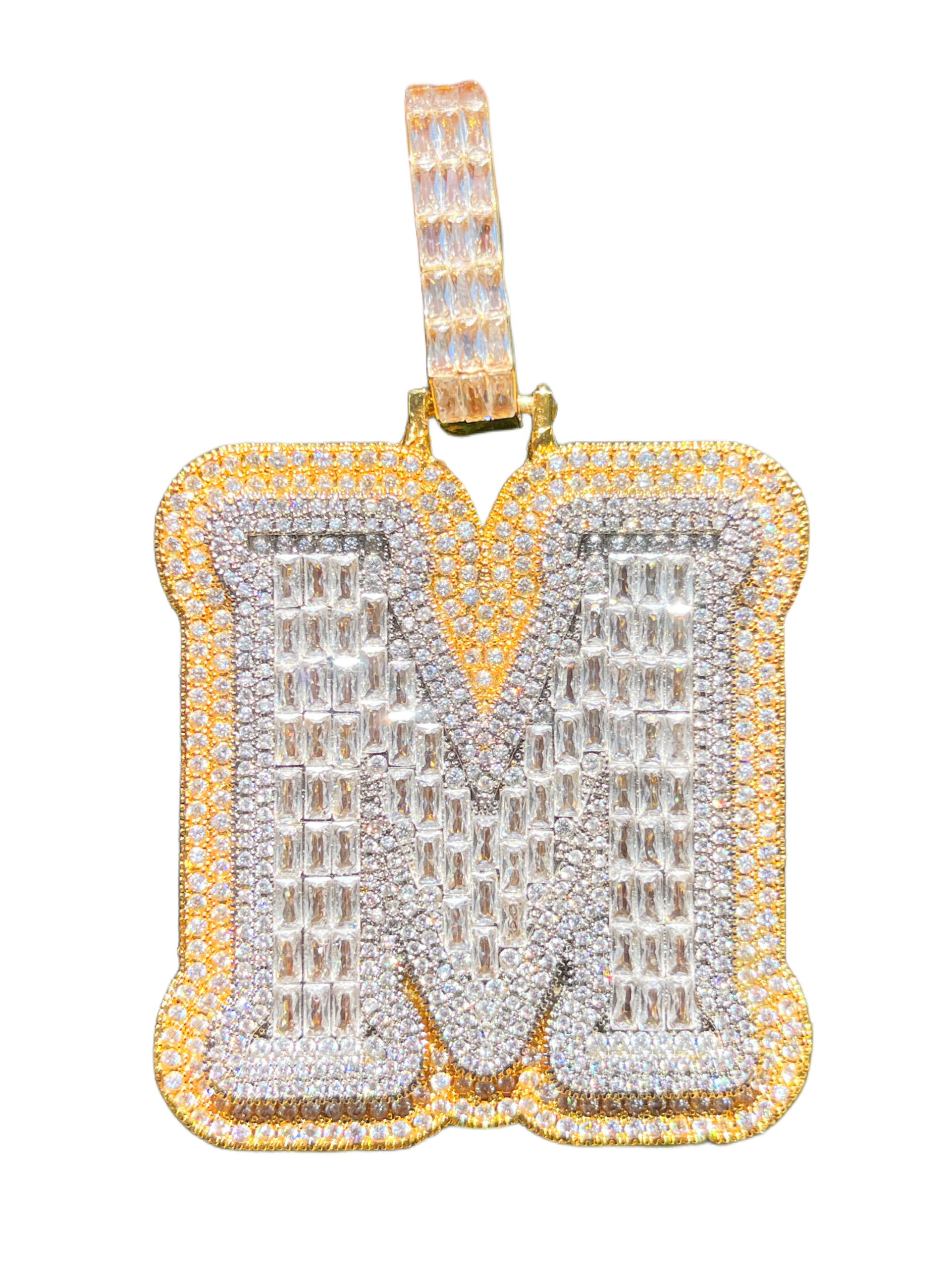 XL Baguette Letter Pendant (A-Z)