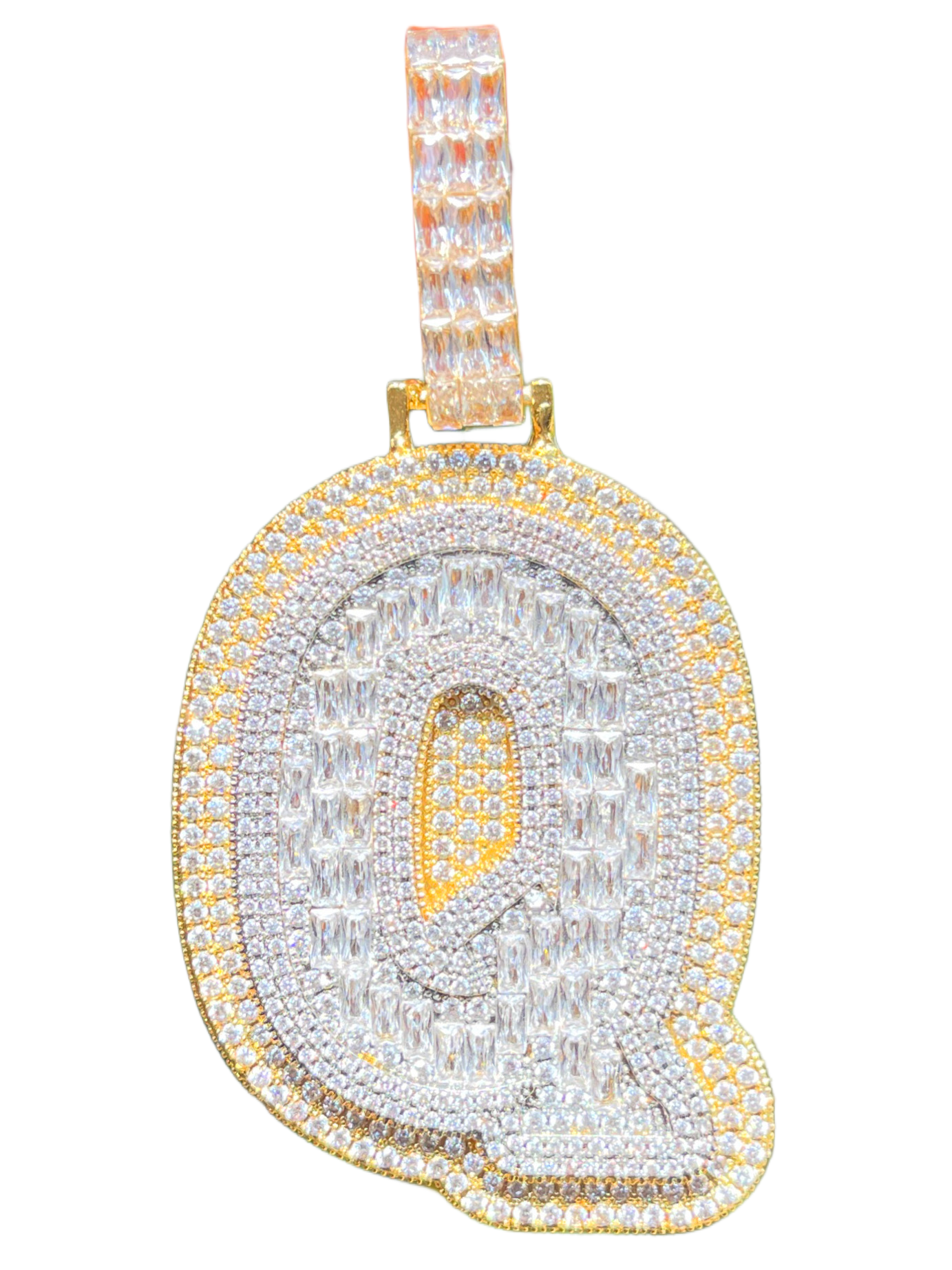 XL Baguette Letter Pendant (A-Z)