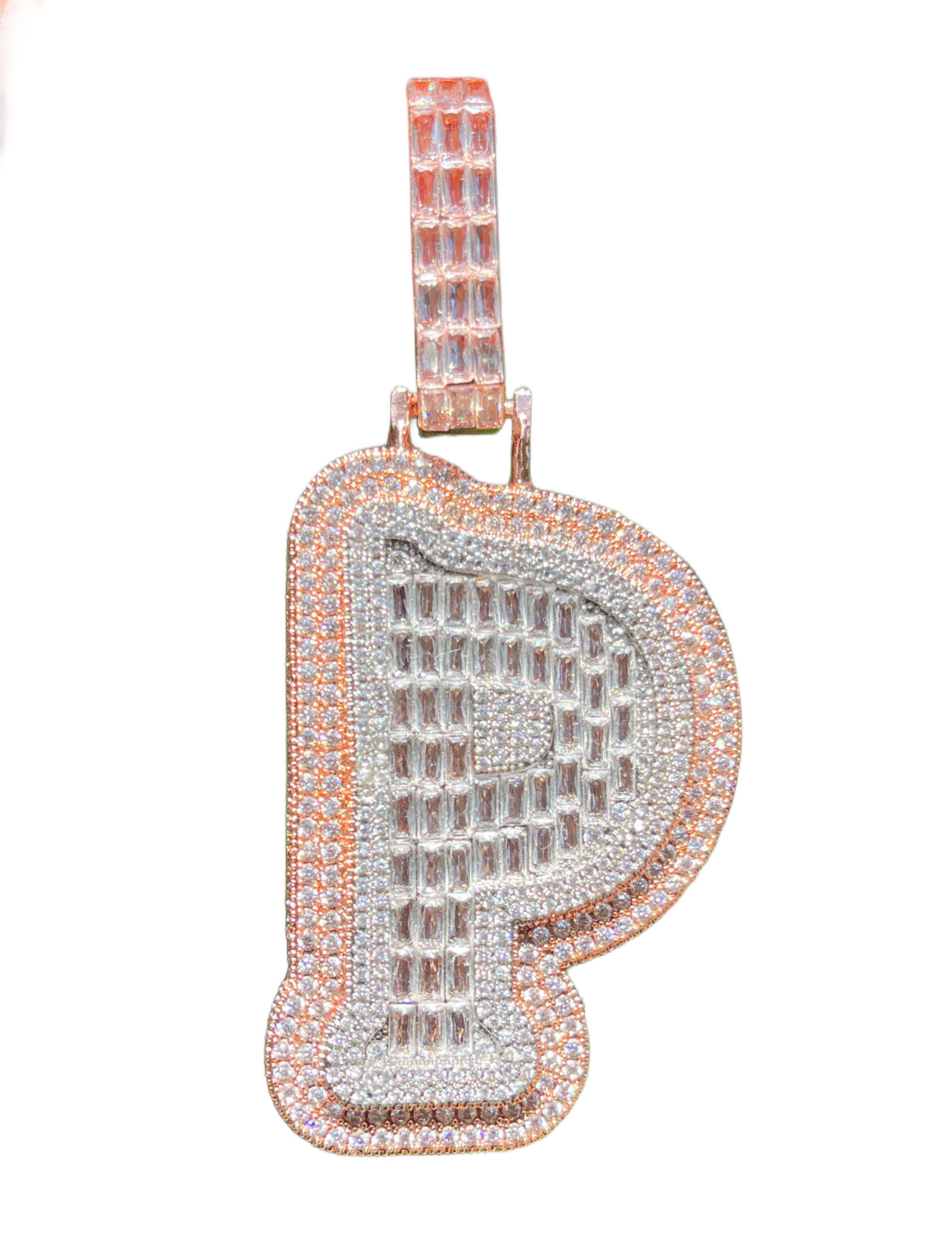 XL Baguette Letter Pendant (A-Z)