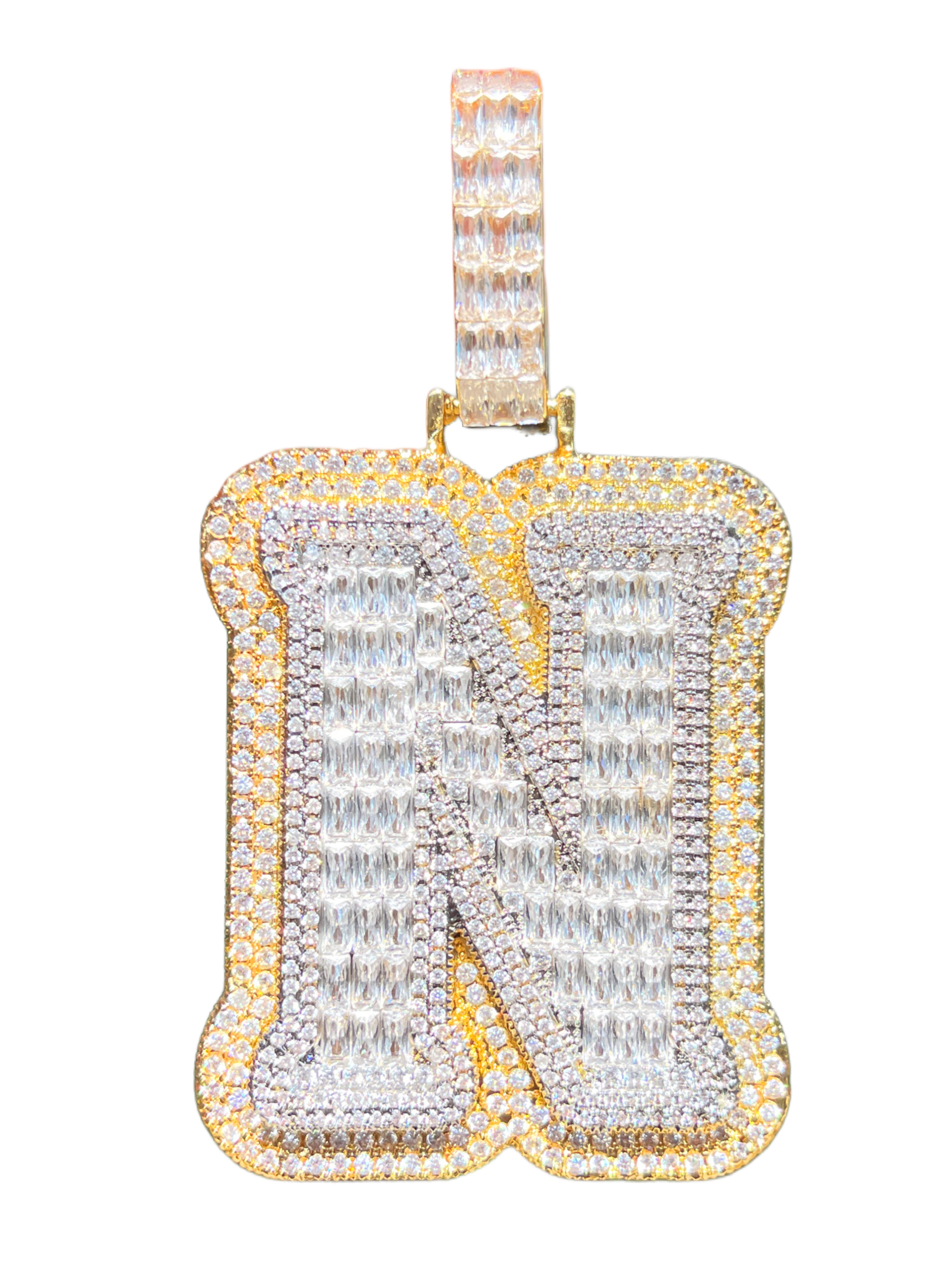 XL Baguette Letter Pendant (A-Z)