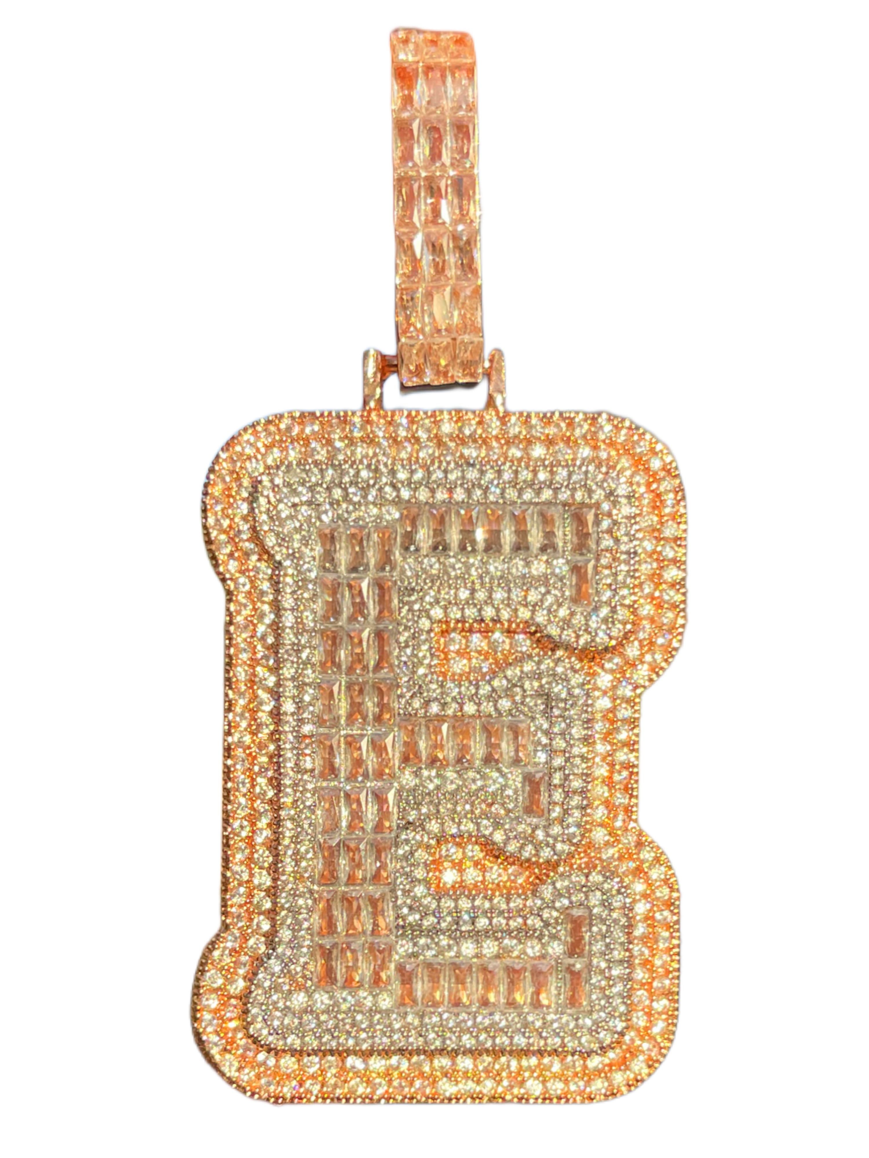 XL Baguette Letter Pendant (A-Z)