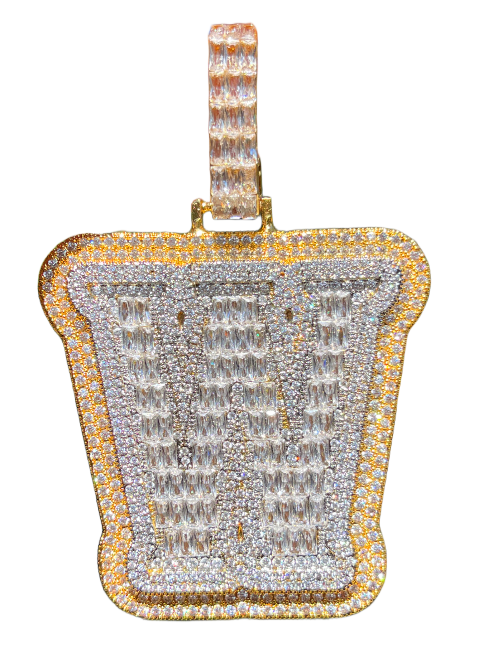 XL Baguette Letter Pendant (A-Z)