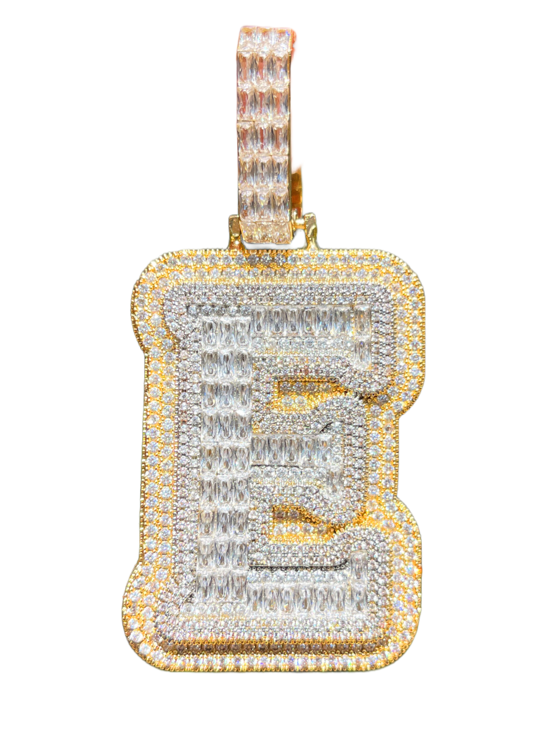 XL Baguette Letter Pendant (A-Z)