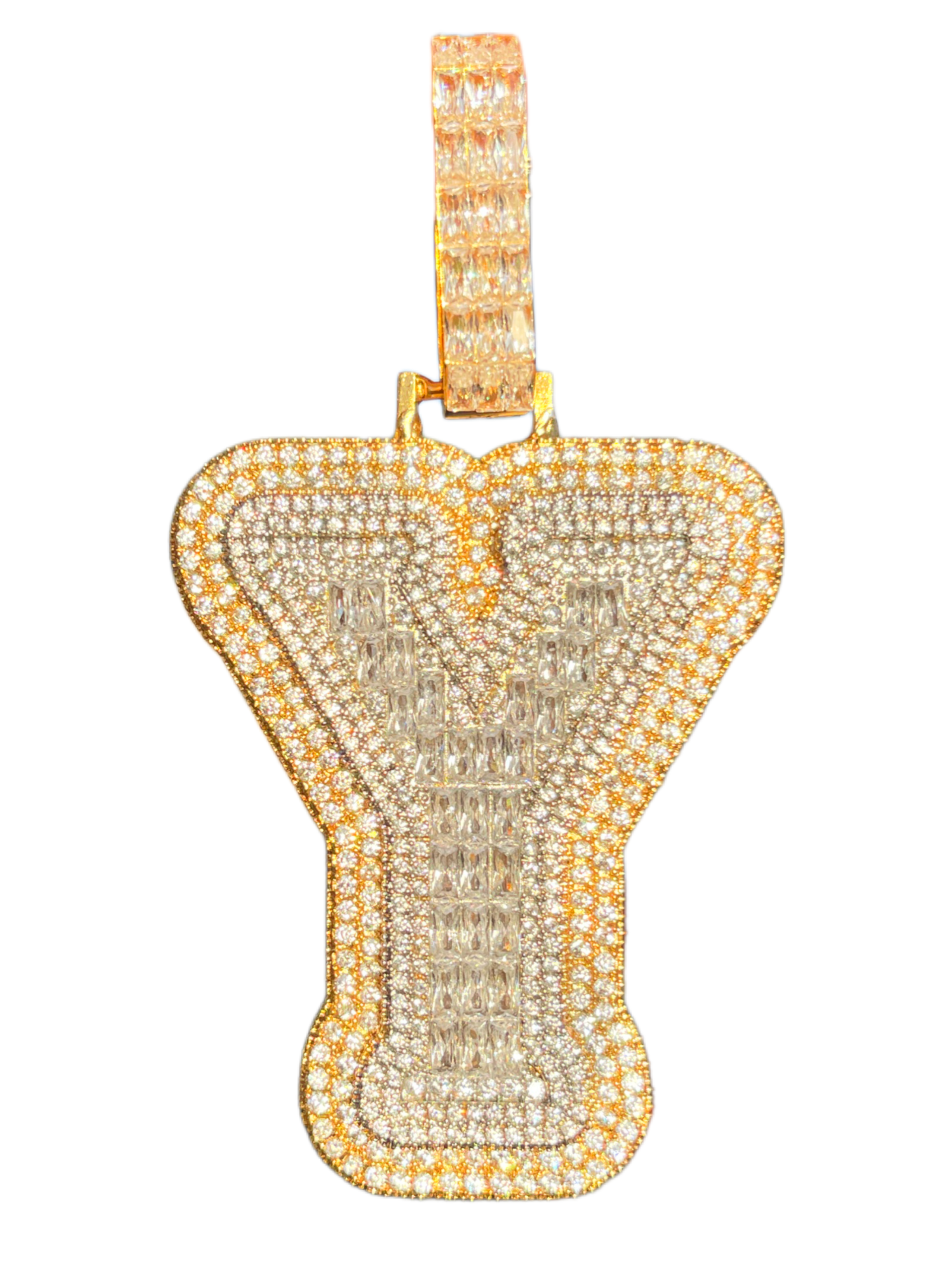 XL Baguette Letter Pendant (A-Z)