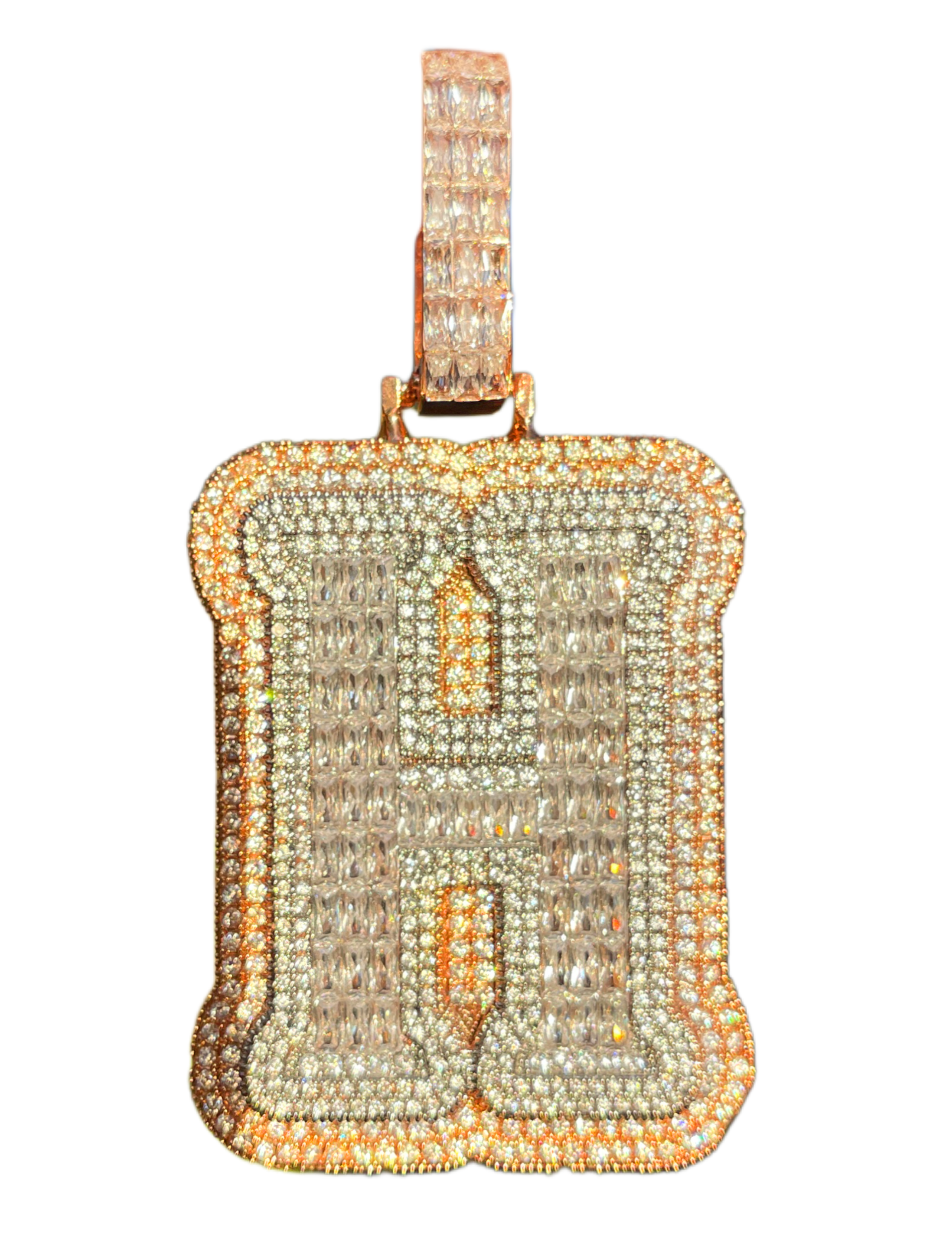 XL Baguette Letter Pendant (A-Z)